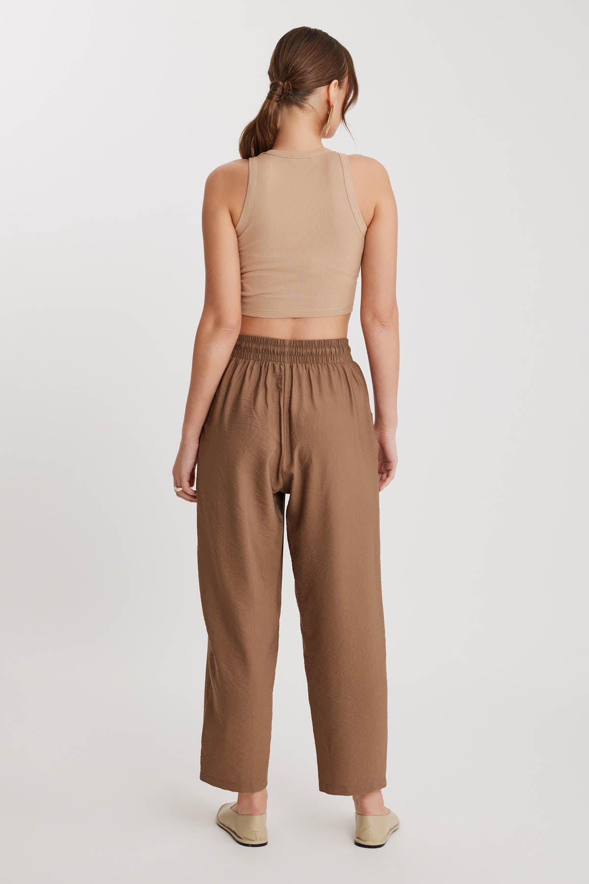 DUAL FRONT POCKET DRAWSTRING TROUSERS