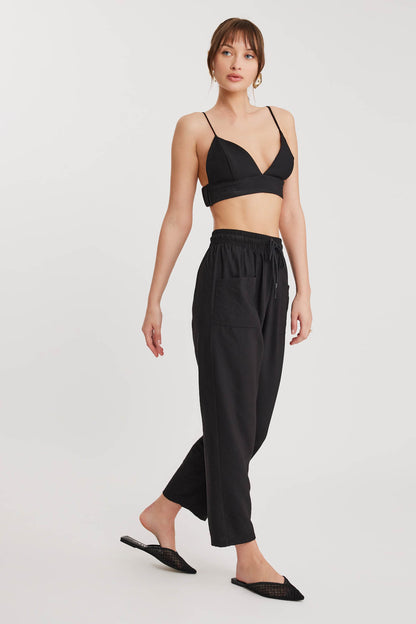 DUAL FRONT POCKET DRAWSTRING TROUSERS