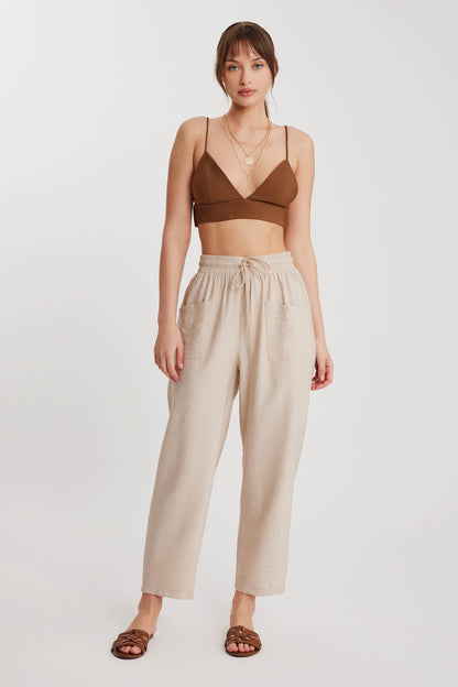 DUAL FRONT POCKET DRAWSTRING TROUSERS