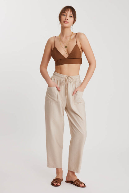DUAL FRONT POCKET DRAWSTRING TROUSERS