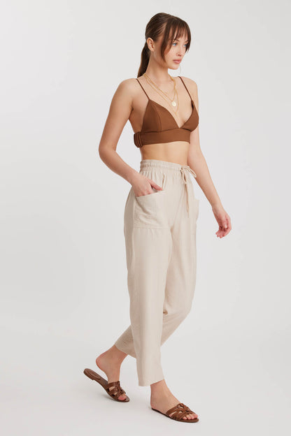 DUAL FRONT POCKET DRAWSTRING TROUSERS