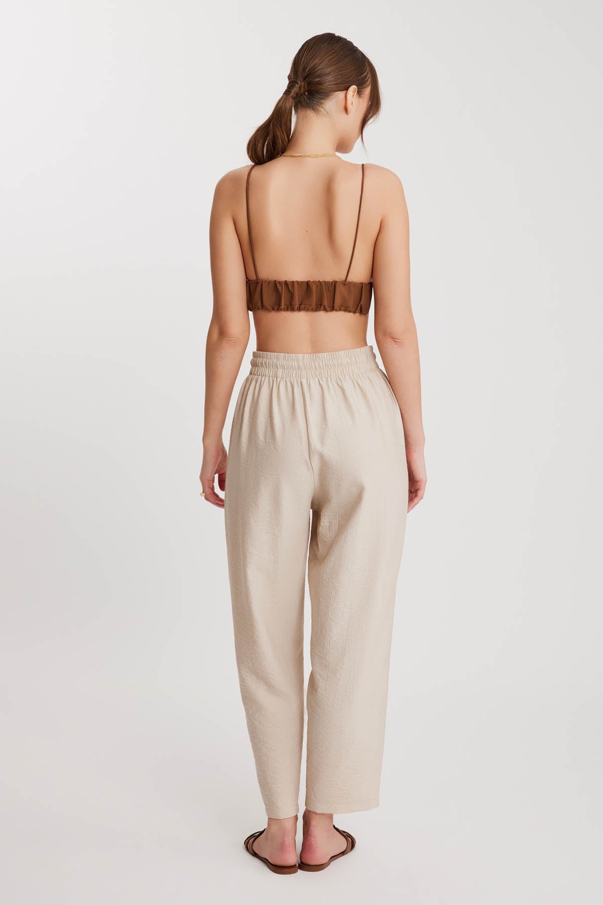 DUAL FRONT POCKET DRAWSTRING TROUSERS