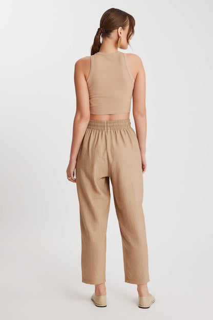 DUAL FRONT POCKET DRAWSTRING TROUSERS