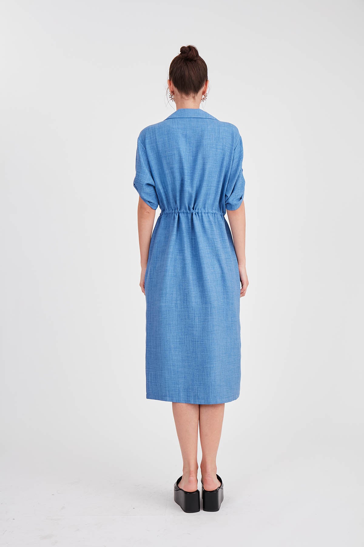 DOUBLE POCKET LOOSE CARDIGAN WITH WAIST TIE