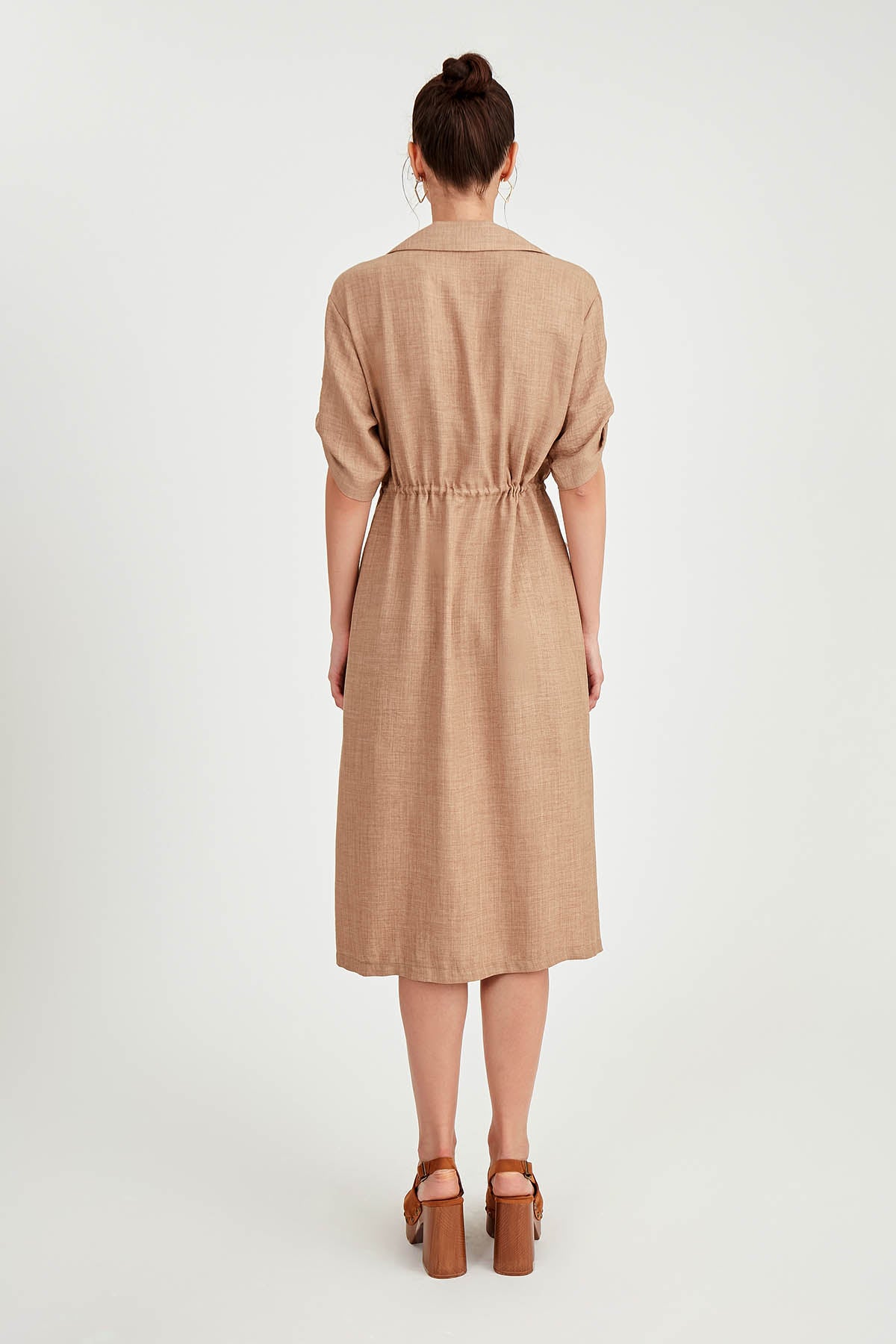 DOUBLE POCKET LOOSE CARDIGAN WITH WAIST TIE