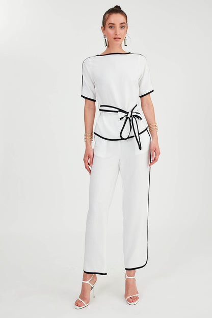 LOWER SHOULDER BLOUSE WITH LOWER BACK