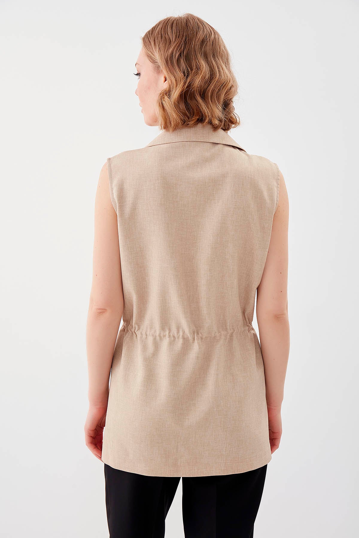 GOLD BUTTONED VEST WITH BELT