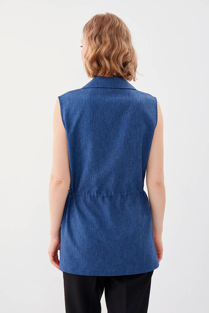 GOLD BUTTONED VEST WITH BELT