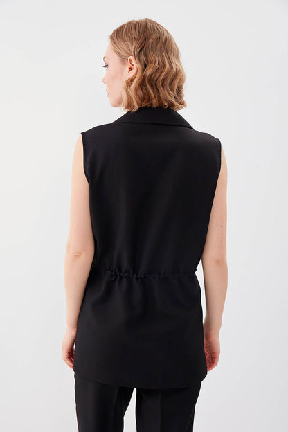 GOLD BUTTONED VEST WITH BELT