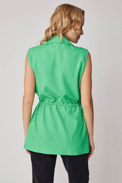 GOLD BUTTONED VEST WITH BELT