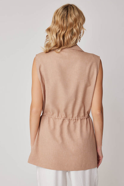 GOLD BUTTONED VEST WITH BELT