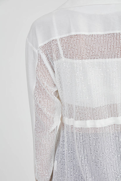SEQUIN JACKET WITH WAIST TIE