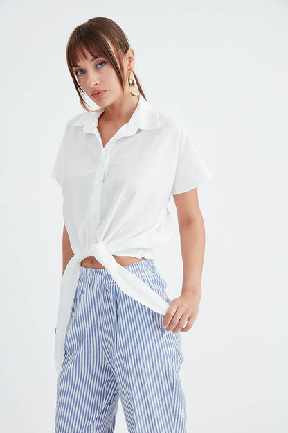 LOOSE SHIRT WITH TIES
