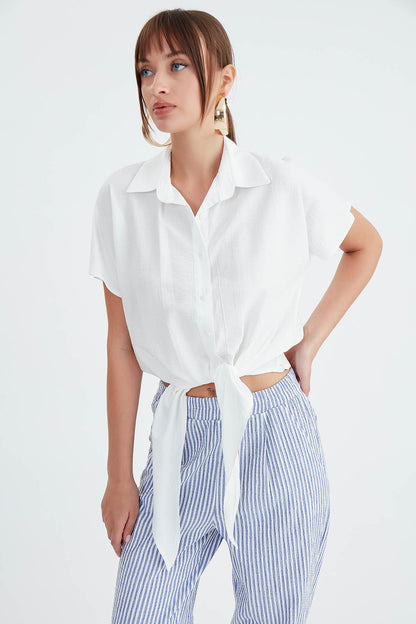 LOOSE SHIRT WITH TIES