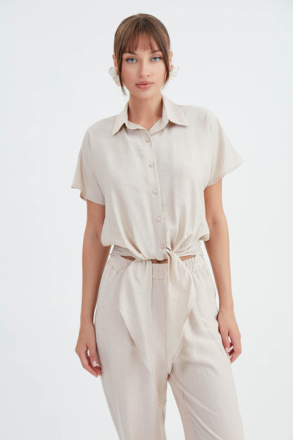 LOOSE SHIRT WITH TIES