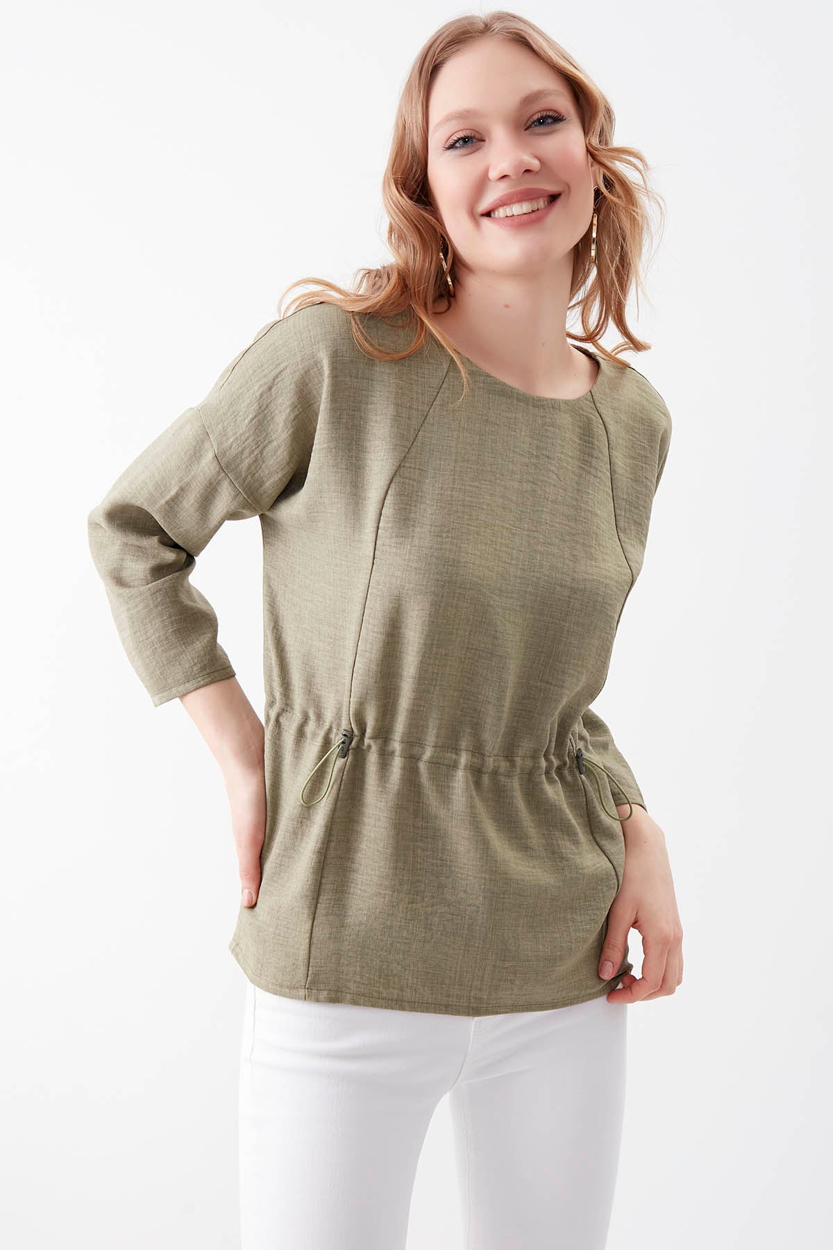 PLEATED BLOUSE