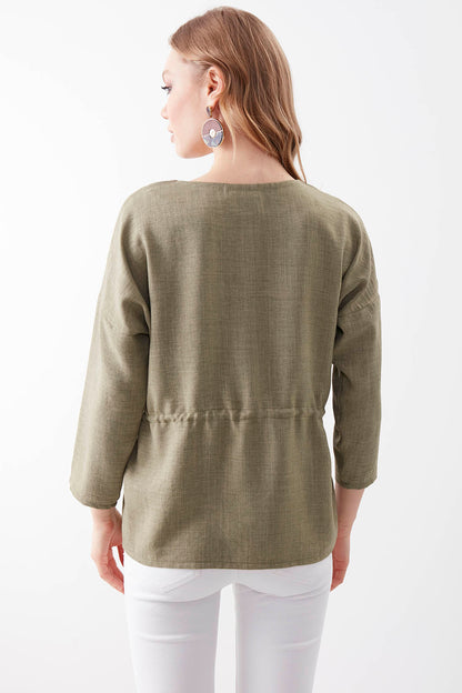 PLEATED BLOUSE