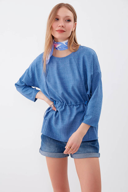 PLEATED BLOUSE