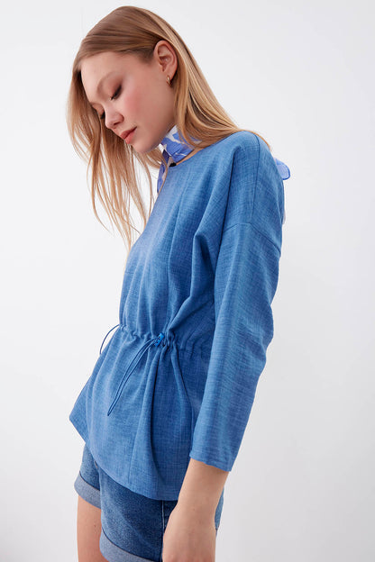 PLEATED BLOUSE