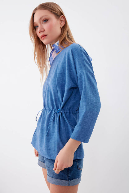 PLEATED BLOUSE