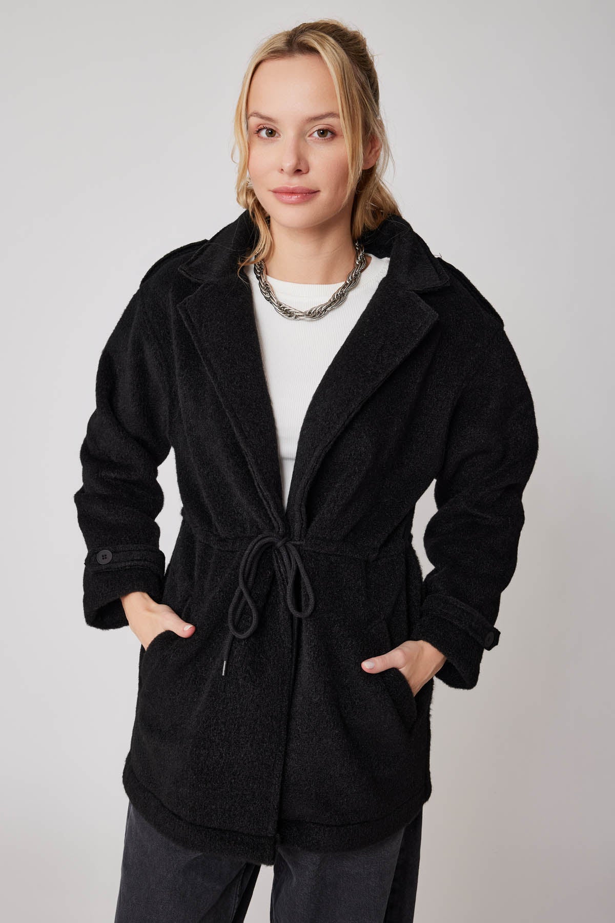 DRAWSTRING WAIST JACKET