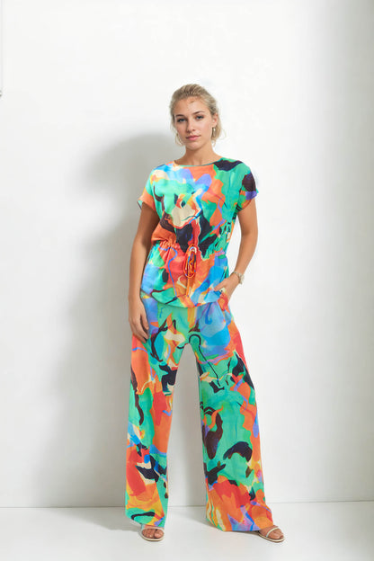 BLOUSE WITH ABSTRACT PATTERN
