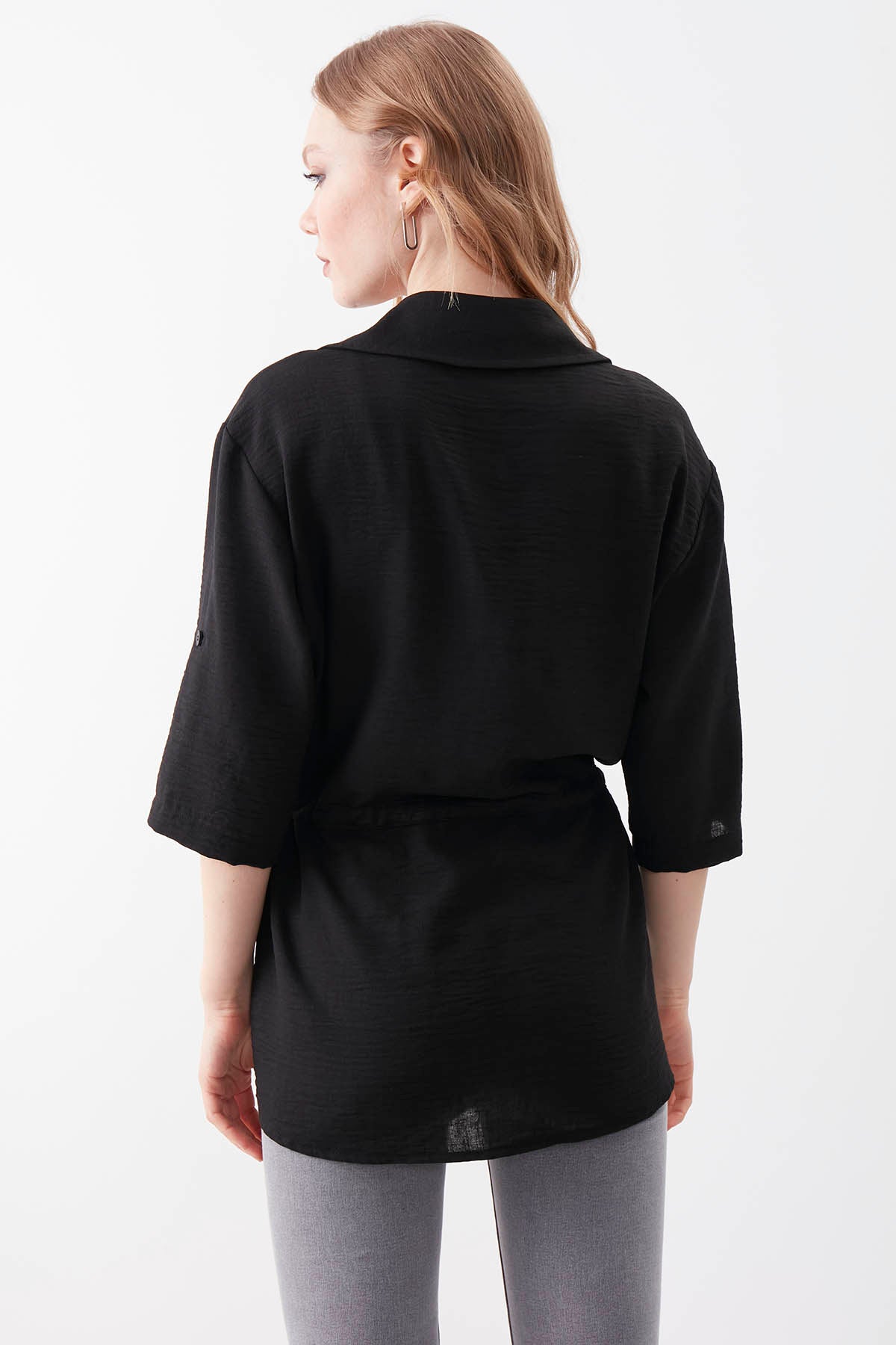 VISCOSE LINEN SHIRT WITH COVER POCKET