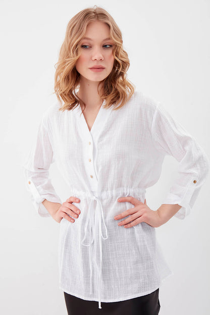 PLEATED LOOSE BLOUSE