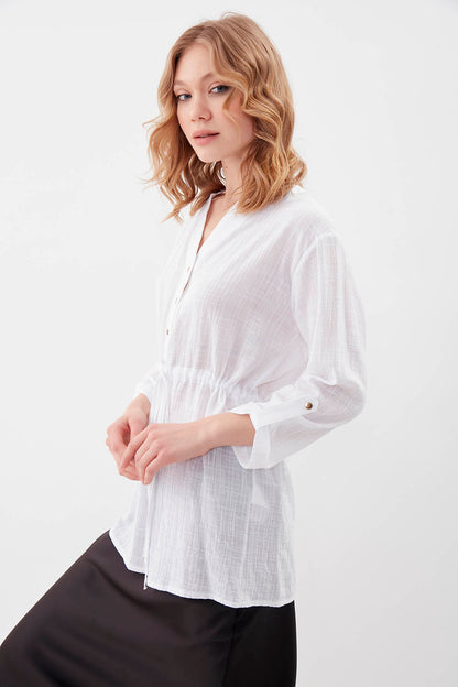 PLEATED LOOSE BLOUSE