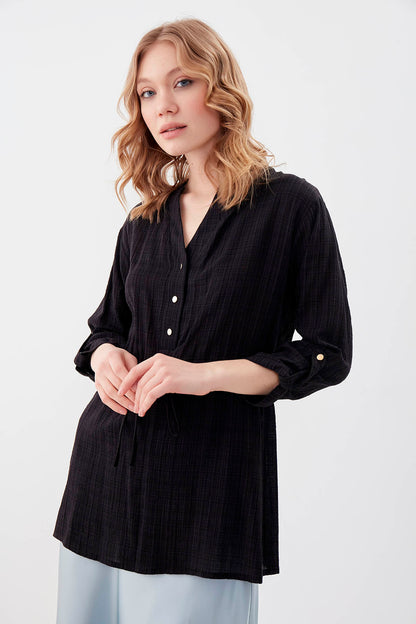 PLEATED LOOSE BLOUSE