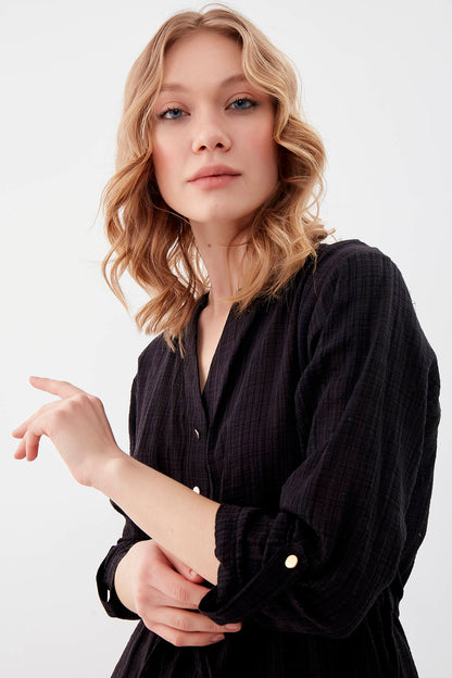 PLEATED LOOSE BLOUSE