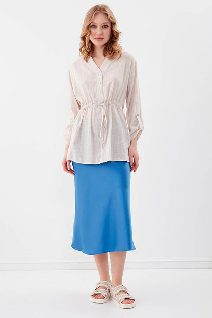 PLEATED LOOSE BLOUSE