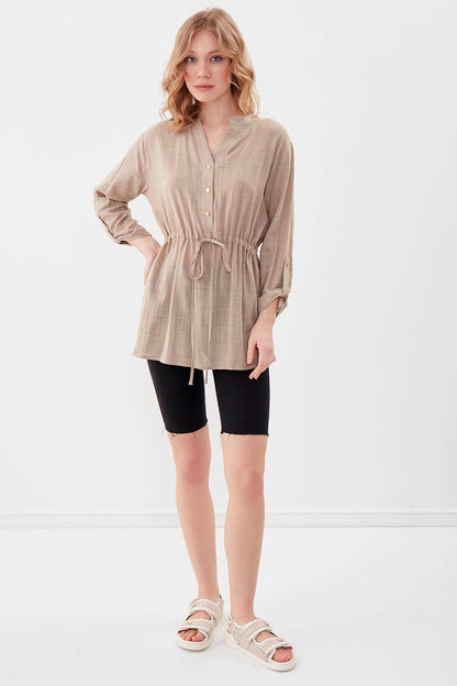 PLEATED LOOSE BLOUSE