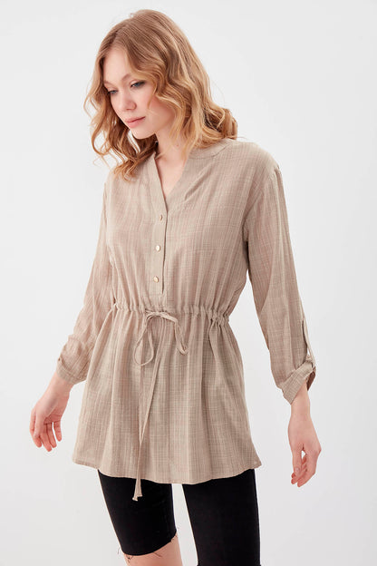 PLEATED LOOSE BLOUSE