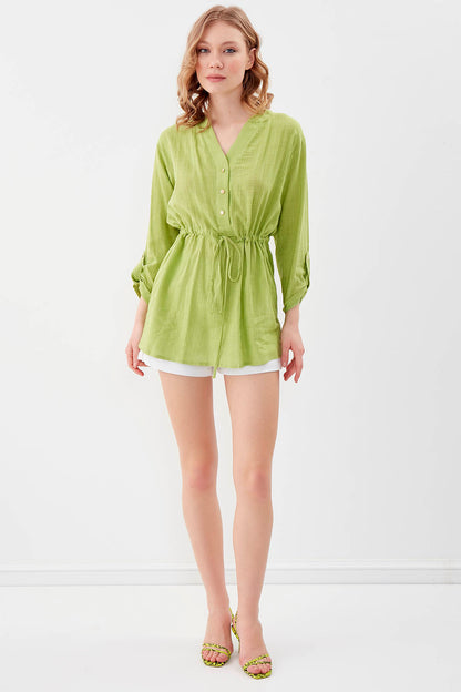 PLEATED LOOSE BLOUSE