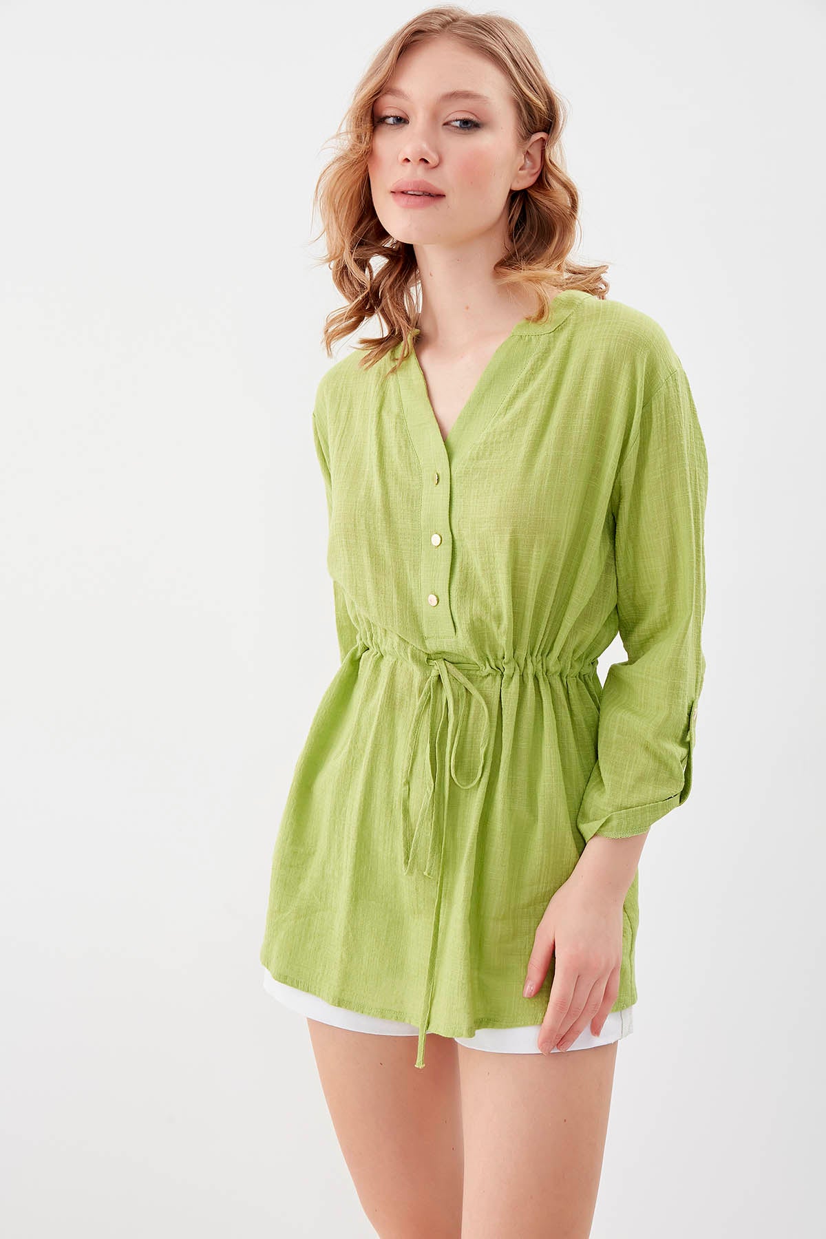 PLEATED LOOSE BLOUSE