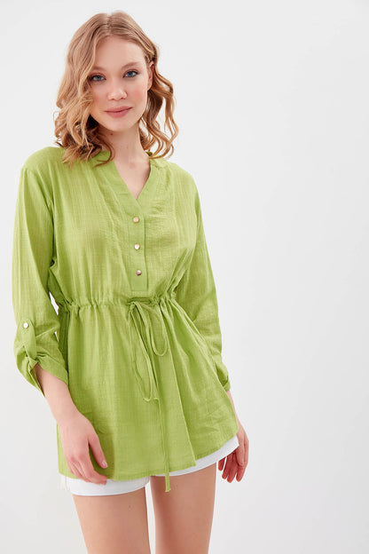 PLEATED LOOSE BLOUSE