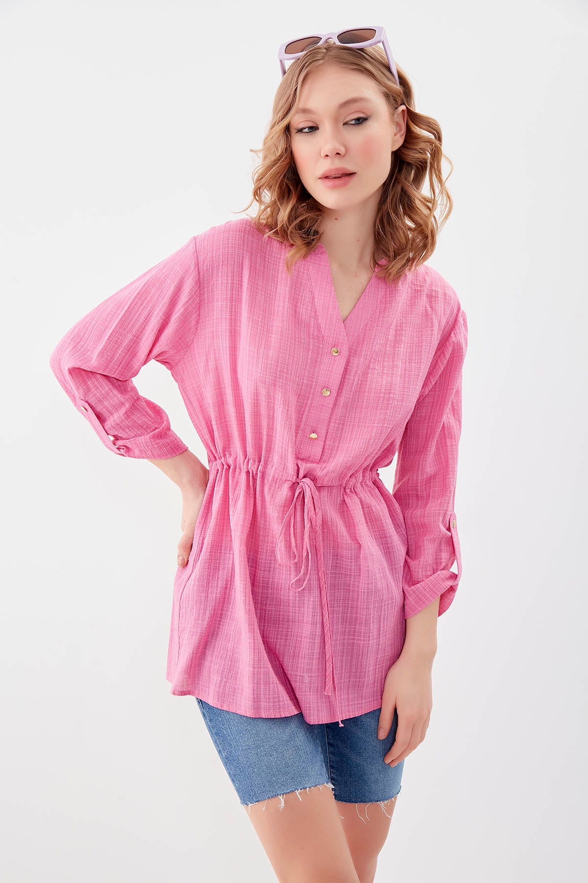 PLEATED LOOSE BLOUSE