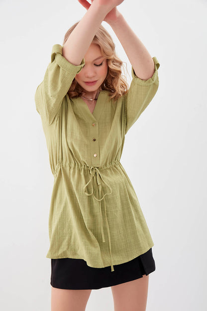 PLEATED LOOSE BLOUSE