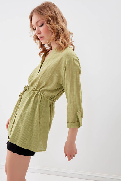 PLEATED LOOSE BLOUSE
