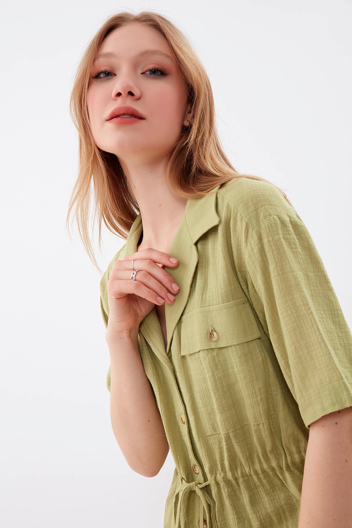 ONE POCKET WITH RUCES VISCOSE LINEN SHIRT