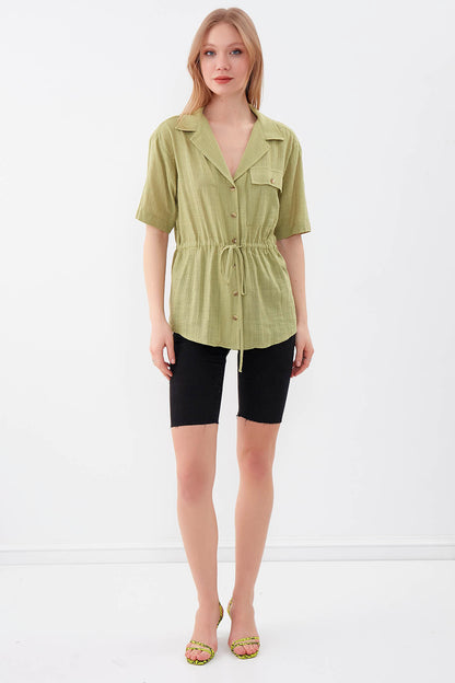 ONE POCKET WITH RUCES VISCOSE LINEN SHIRT