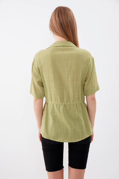 ONE POCKET WITH RUCES VISCOSE LINEN SHIRT