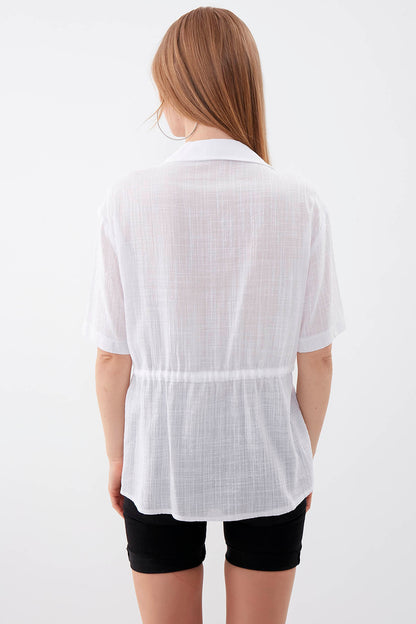 ONE POCKET WITH RUCES VISCOSE LINEN SHIRT
