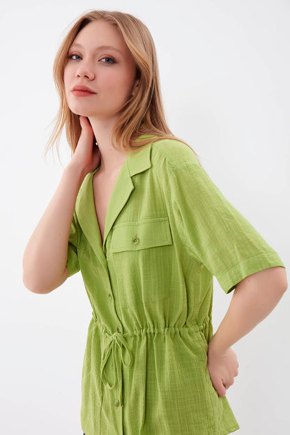 ONE POCKET WITH RUCES VISCOSE LINEN SHIRT