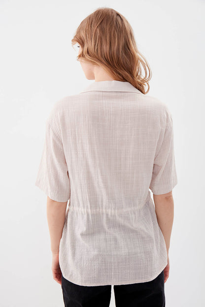 ONE POCKET WITH RUCES VISCOSE LINEN SHIRT