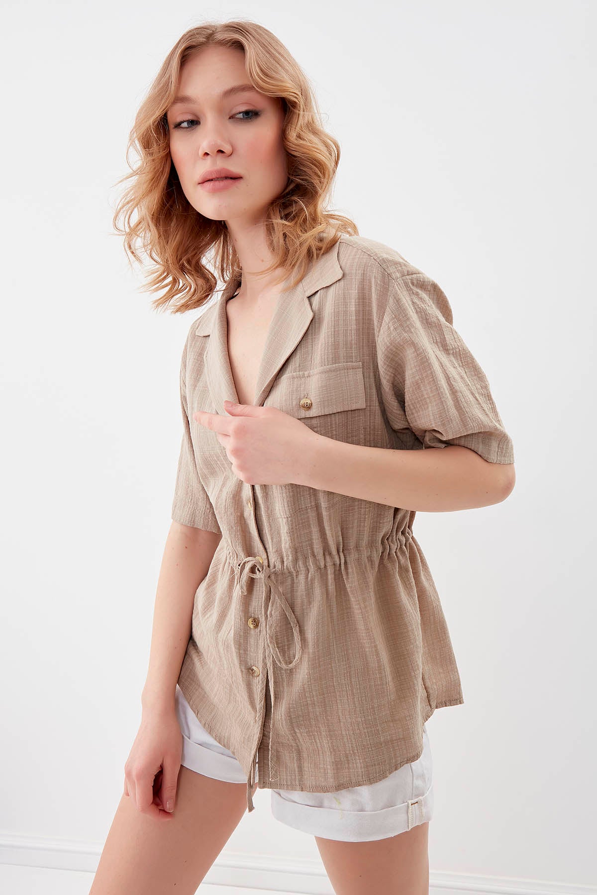 ONE POCKET WITH RUCES VISCOSE LINEN SHIRT