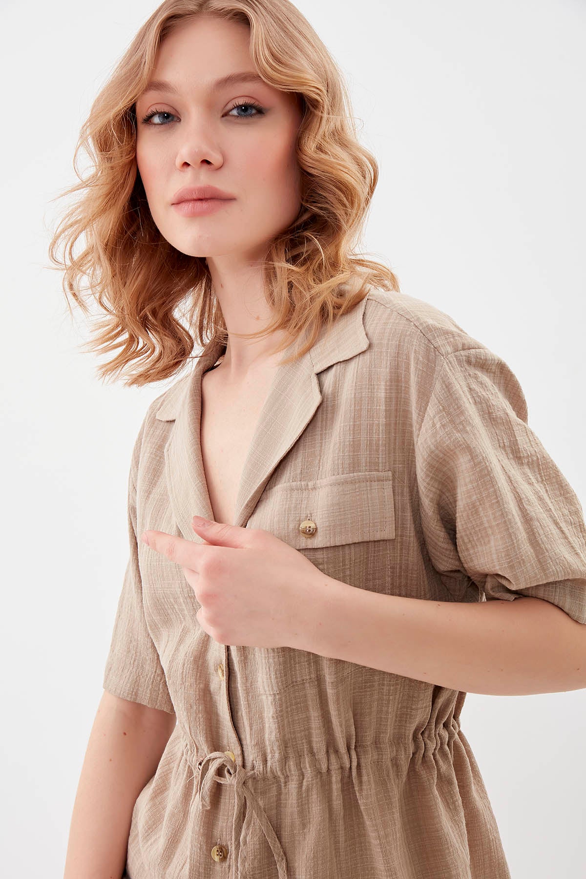ONE POCKET WITH RUCES VISCOSE LINEN SHIRT