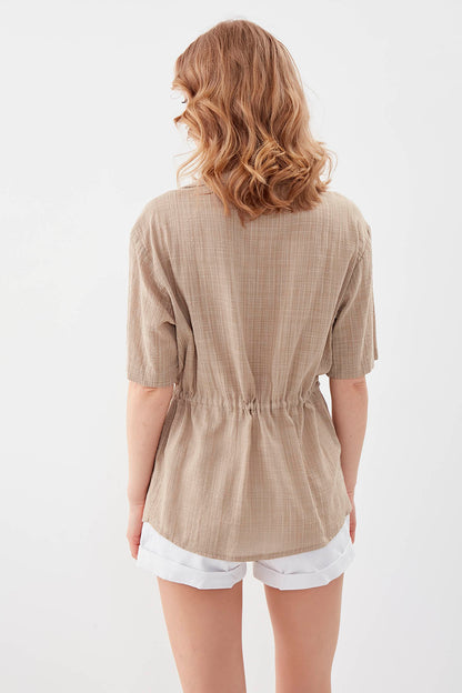 ONE POCKET WITH RUCES VISCOSE LINEN SHIRT