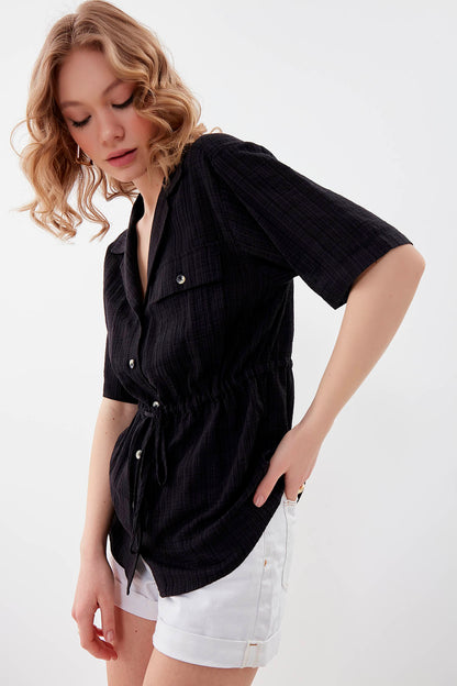 ONE POCKET WITH RUCES VISCOSE LINEN SHIRT